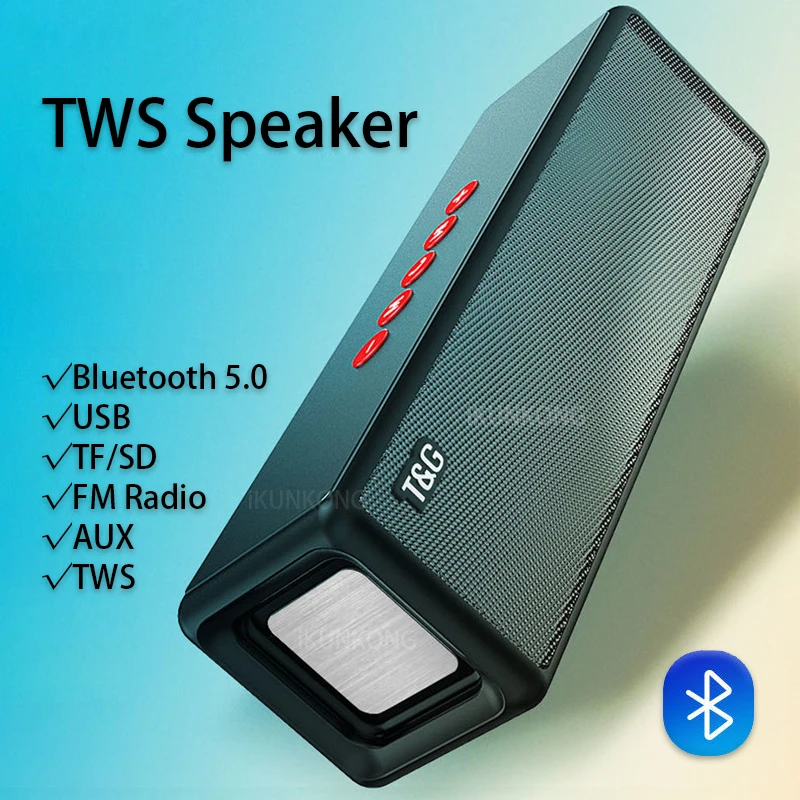 

Portable Bluetooth Speaker Music Boombox USB Speakers AUX TF FM Radio High Power Bass Subwoofer TWS altavoces caixa de som sonos