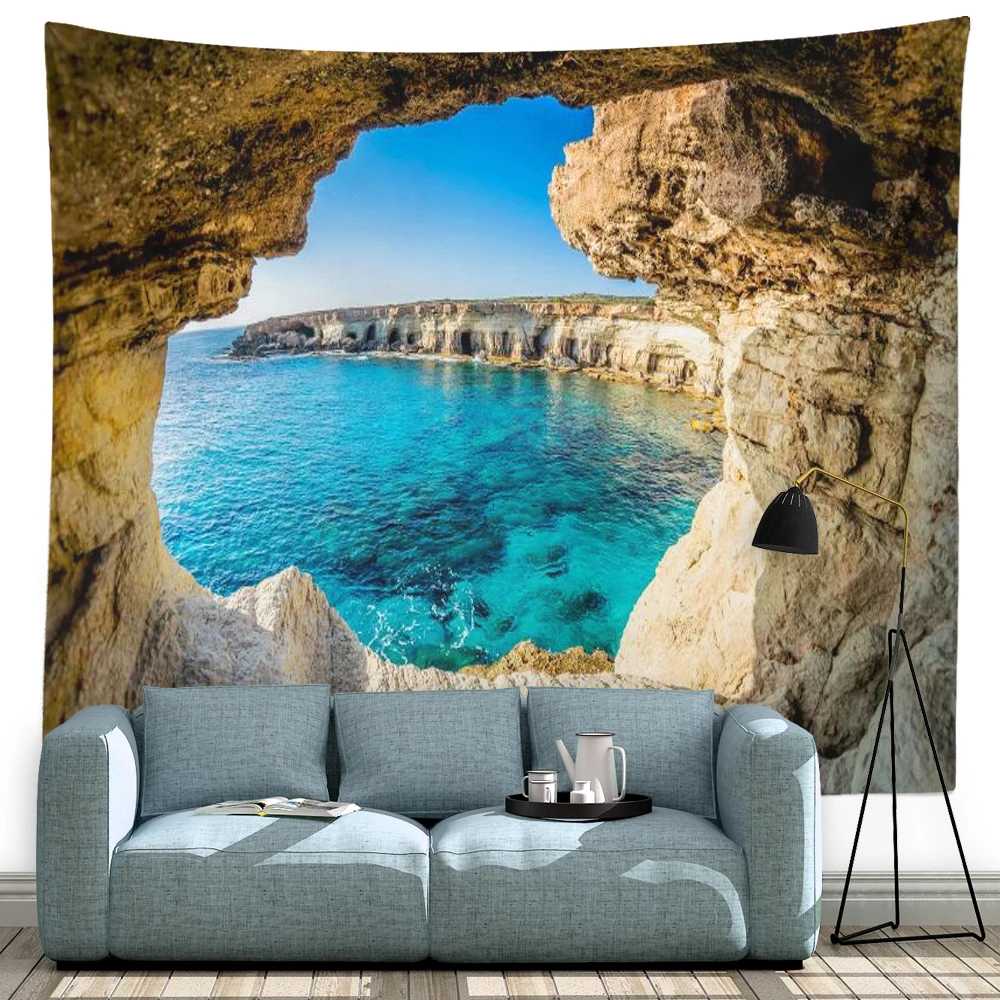 SepYue пейзаж Мистик пещера океан гобелен настенное украшение бохо спальня