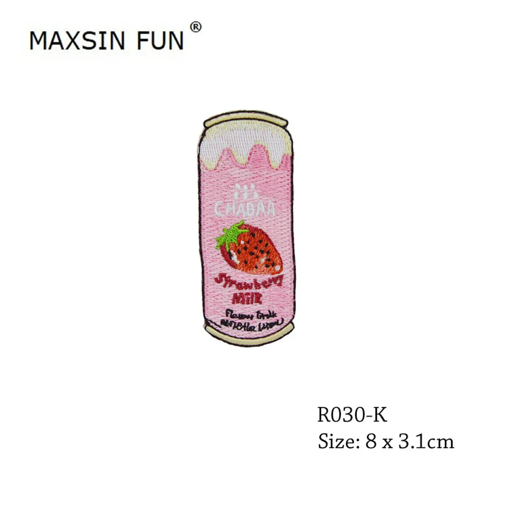 MAXSIN FUN модная вышитая мультяшная наклейка конфеты патчи с молоком утюжок на