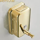 Дозатор для жидкого мыла и мыла, из нержавеющей стали, золотой цвет, 500 мл