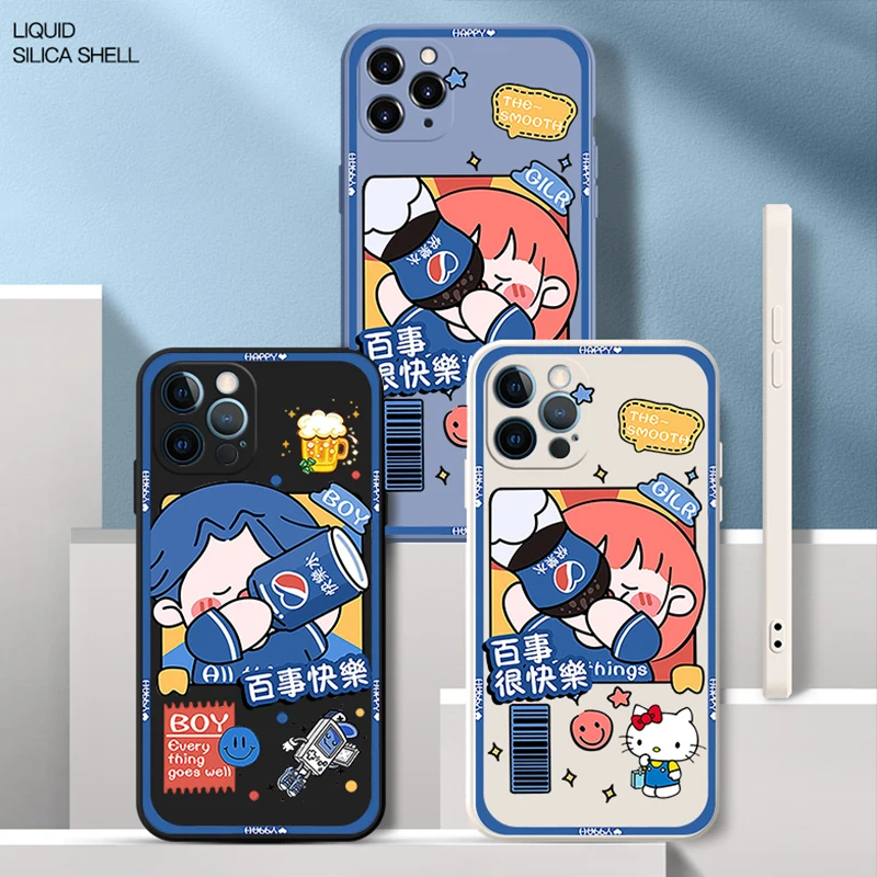 

Original Official Silicone Case For iPhone 11 12 Pro X XR XS 7 8 Plus Protective lens Cover