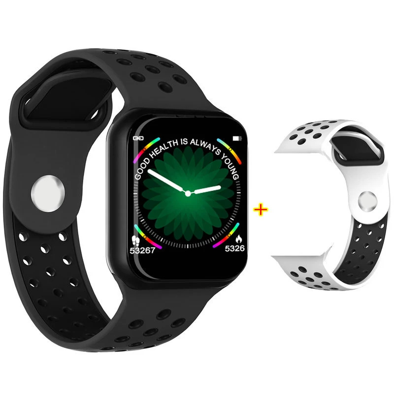 add 1 strap IP68 Водонепроницаемые F8 Bluetooth умные часы с монитором сердечного ритма Смарт-часы 1,3 дюймов экран расстояние шагов калории спортивные умные часы - Цвет: add 1 strap