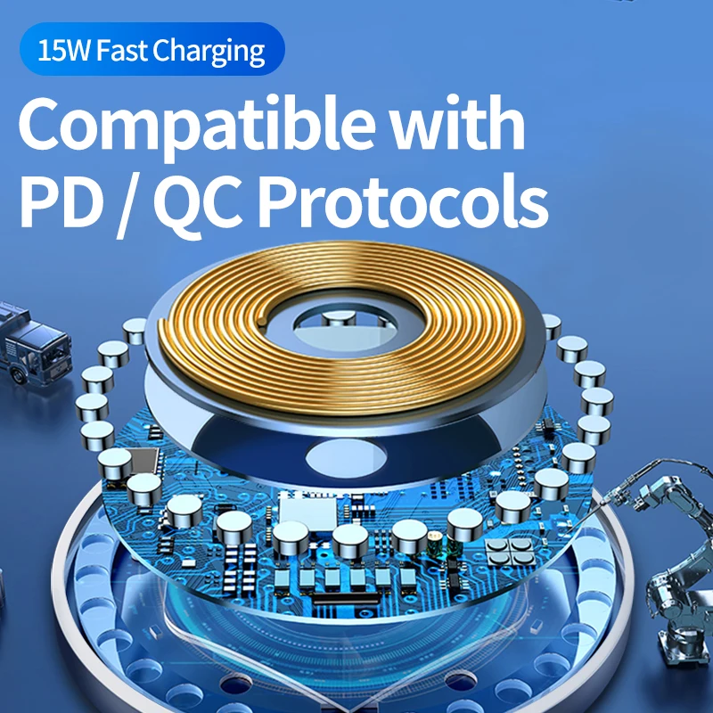15w magnetic wireless charger for iphone 12 pro max 12pro qi fast charger for iphone 12 mini usb c pd adapter magsafing free global shipping