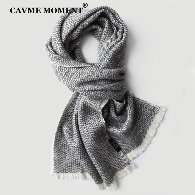 CAVME Cashmere Scarf for Men Unisex Scarves Long Scarf 100% Cashmere Soft Gift for Homme 32*200cm 135g