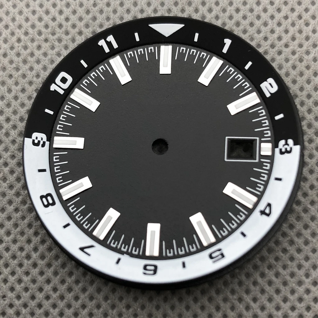 Corgeut 36.5mm sterial watch dial luminous marking fit NH35 NH36 movement | Наручные часы