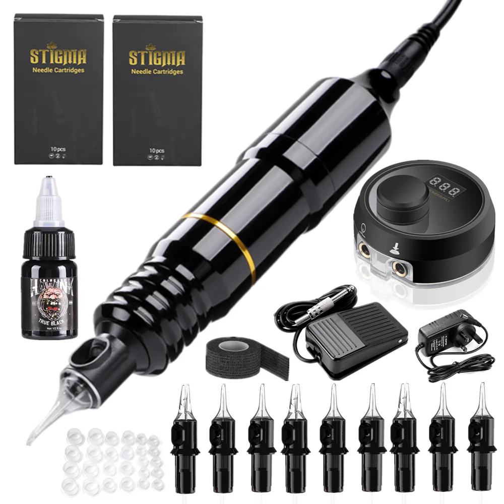 

Embroidered dragon Amazon tattoo machine set motor tabs