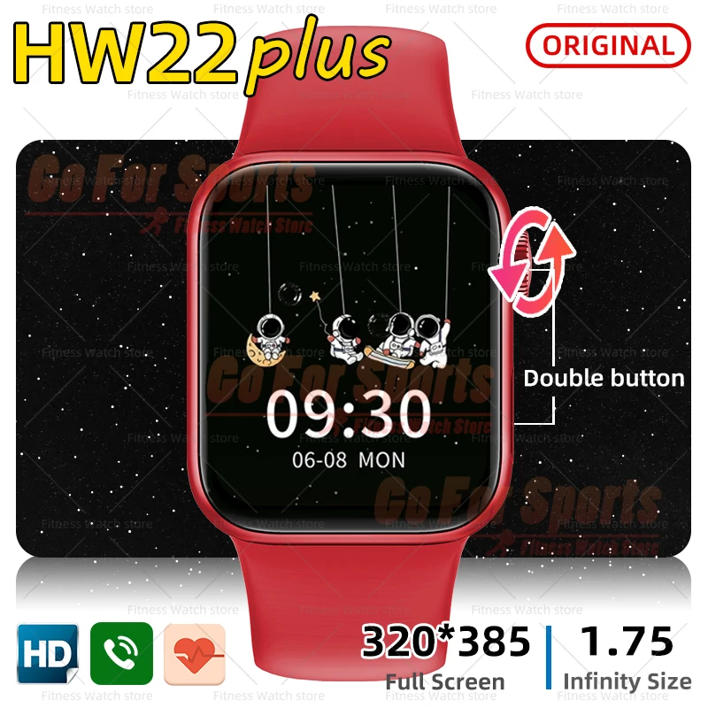 

smartwatch 2021 HW22 plus Smart Watch 1.75inch custom dial Bluetooth call reloj Watches PK iwo 13 W46 W26 FK88 W66 T500 AK76 pro