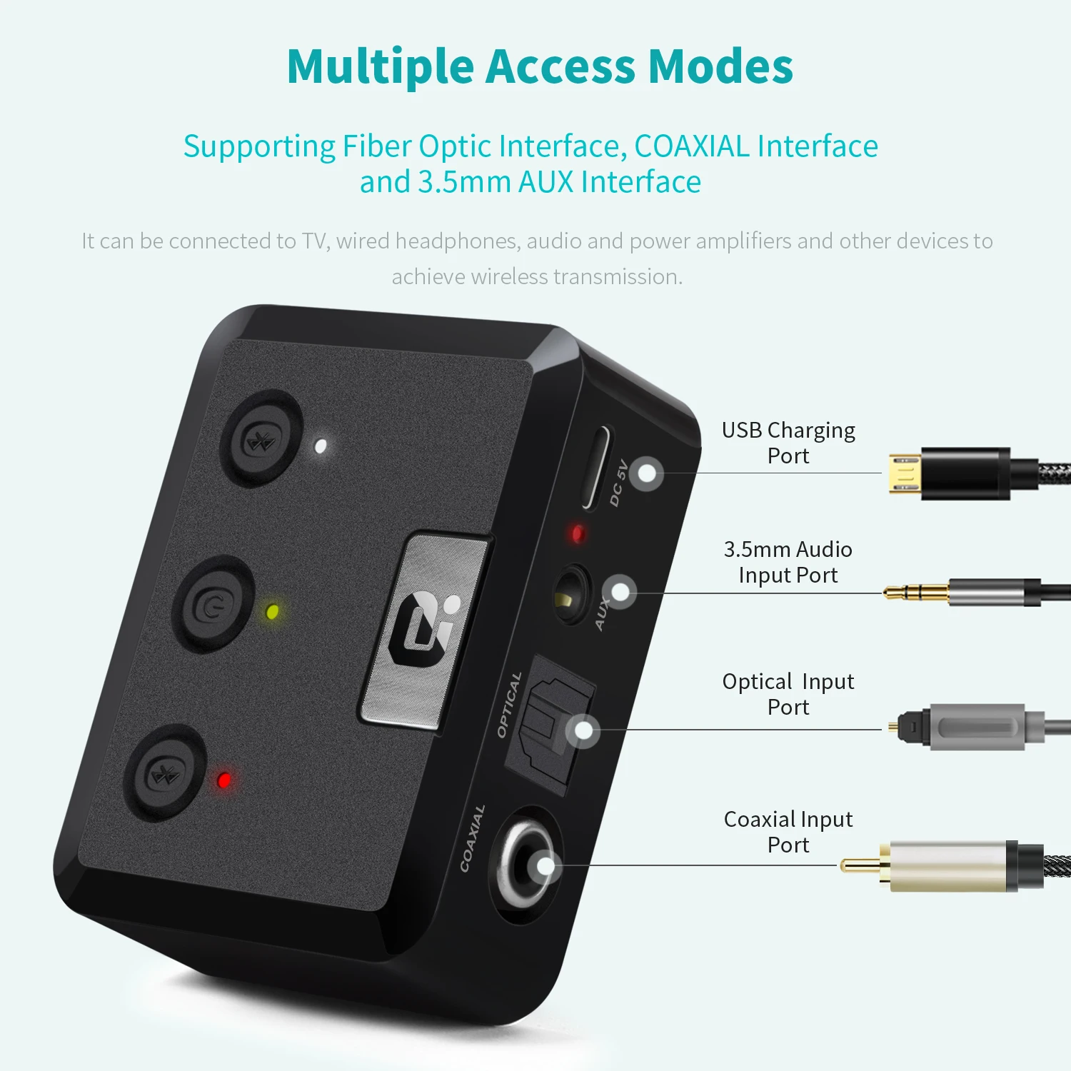 Оптический Bluetooth-передатчик для ТВ aptX с низкой задержкой двухсторонний