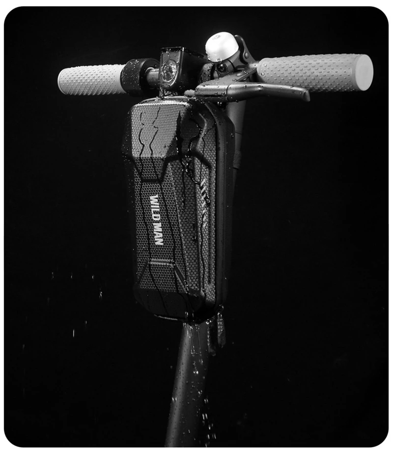 WILD MAN Rainproof Multifunctional Folding Bike Bag Bicycle Handlebar Bag Panniers EVA Hard Shell Front Cycling Bag Accessories