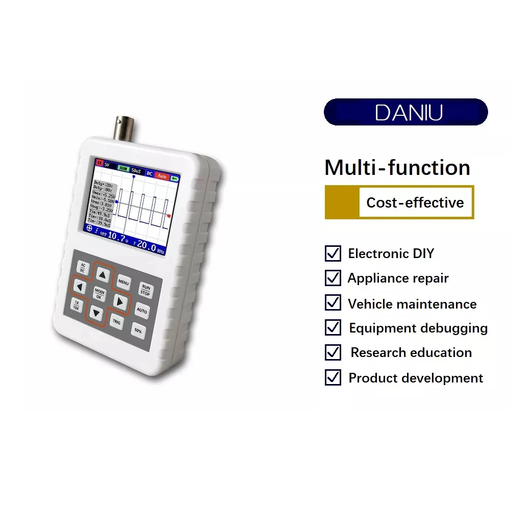 Цифровой осциллограф DIY мини с 1 Кнопкой автоматический измеряемый сигнал может