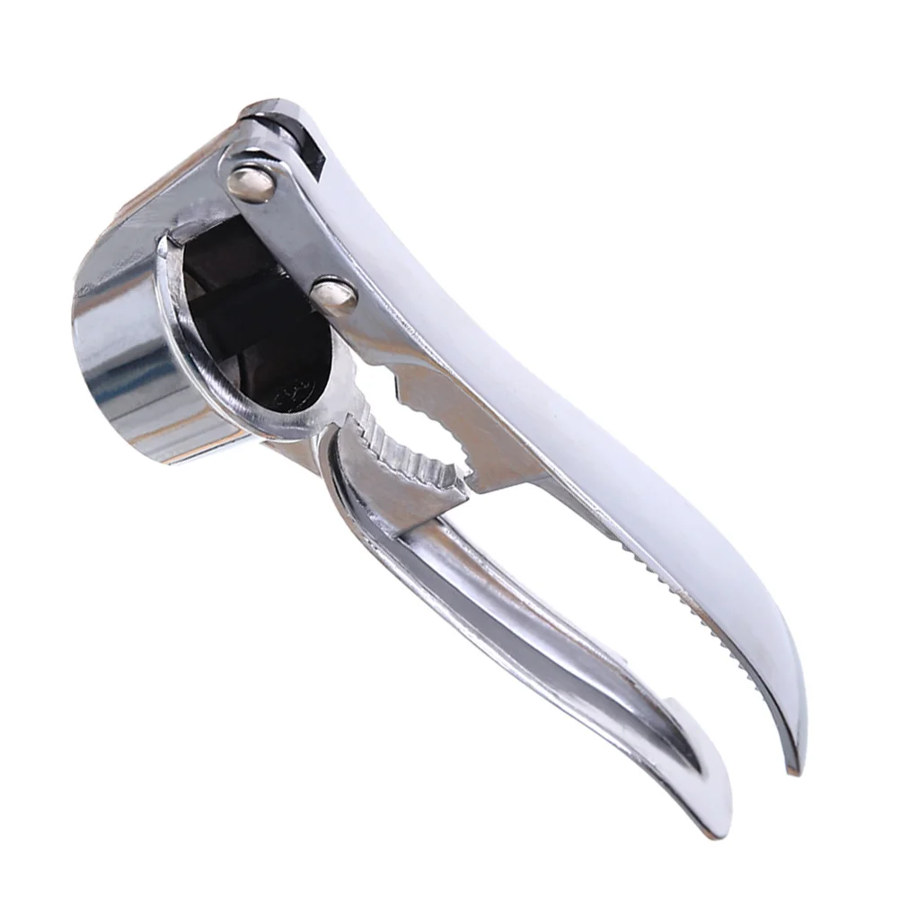 

1pc Stainless Steel Multifunction Garlic Press Crusher Kitchen Gadget (Silver)