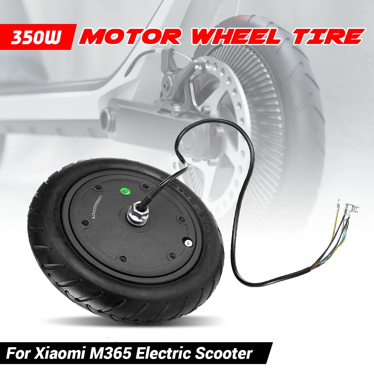 

Black 350W Motor Wheel Tire For Xiaomi M365 Electric Scooter Tyre 36V Strong & Powerful Lower Noise Replacement Accessories