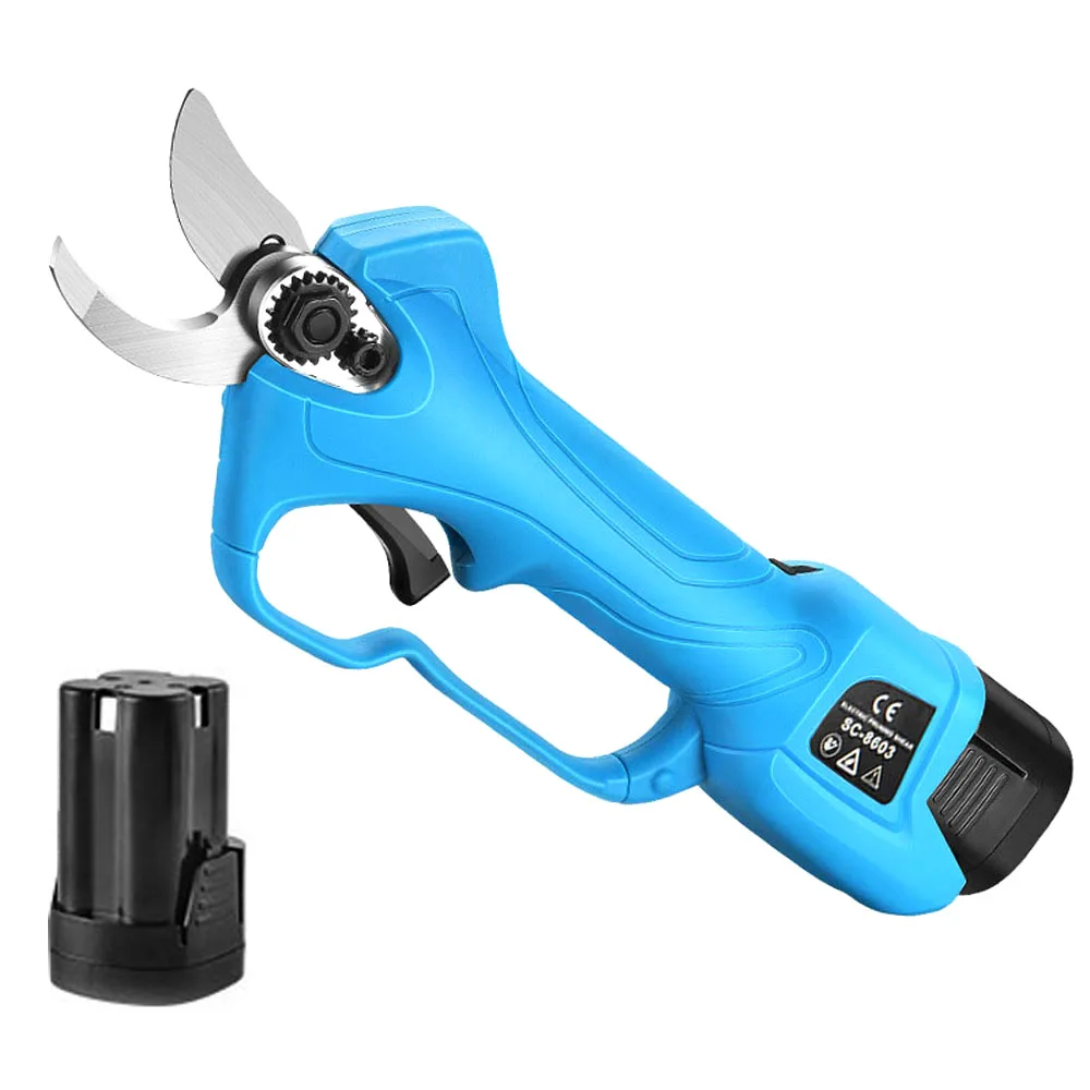16.8V 28mm Cordless Pruner Electric Pruning Shear Efficient Fruit Tree Bonsai Pruning Branches Cutter Landscaping Tool