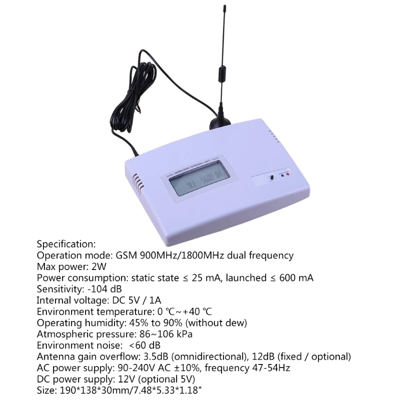 GSM Network- Dialer 900/1800MHz Dual Band Fixed Wireless Terminal LCD Display FWT US Plug