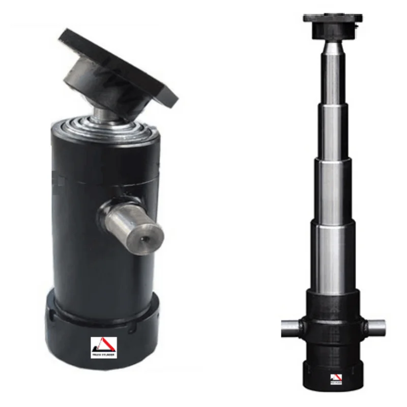 

Multi stages telescopic hydraulic cylinder for trailer or dump truck