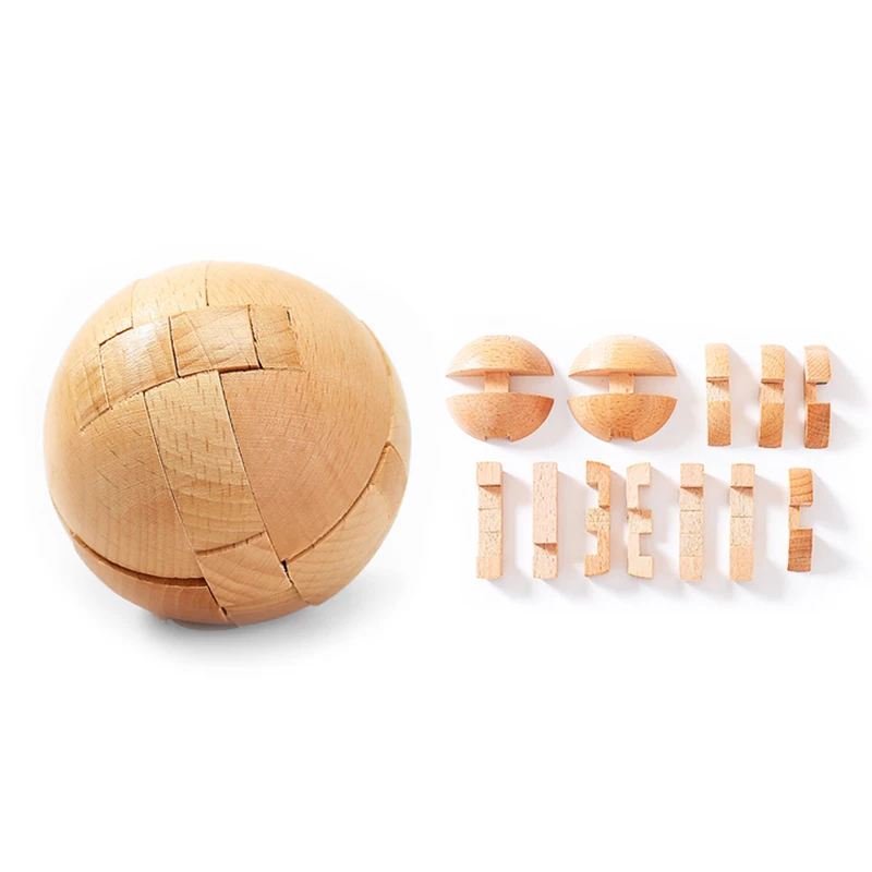 

Magnetic balls Magic Luban Lock Toy Classic IQ 3D Wooden Interlocking Burr Puzzles Brain Teaser Game Toy for Children adult