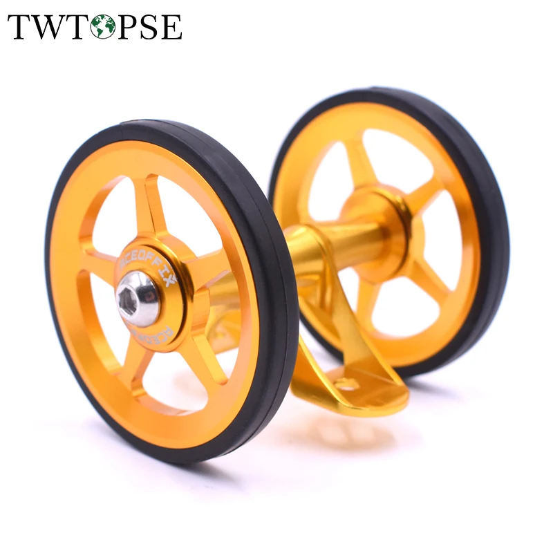 TWTOPSE легкий 65 г велосипед Easywheel брызговик ezWheel для Brompton Складной Велосипед Брызговики колеса двойные AL7075 CNC 60 мм