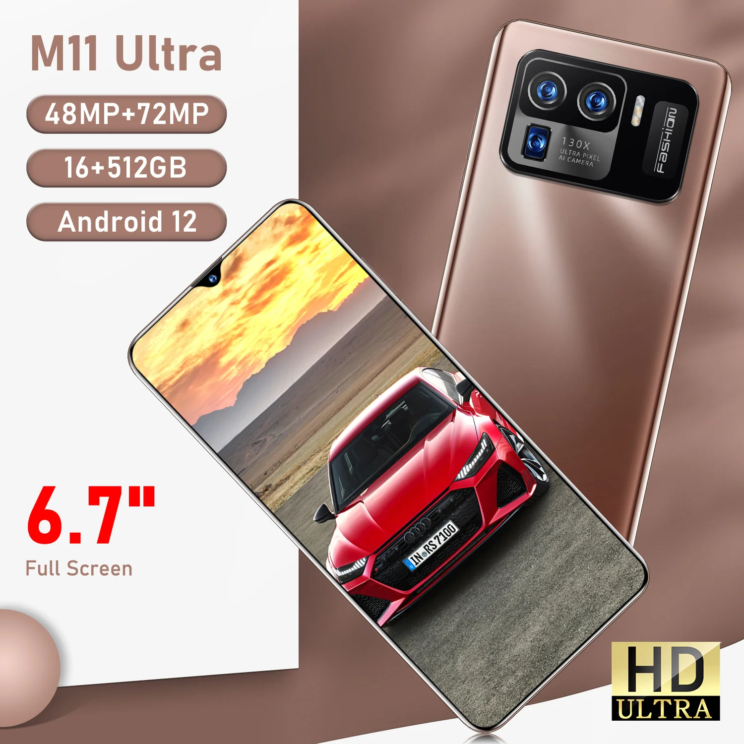 

Смартфон M11 Ultra, 16 + 512 ГБ, 6,7 дюйма, 48 + 72 Мп