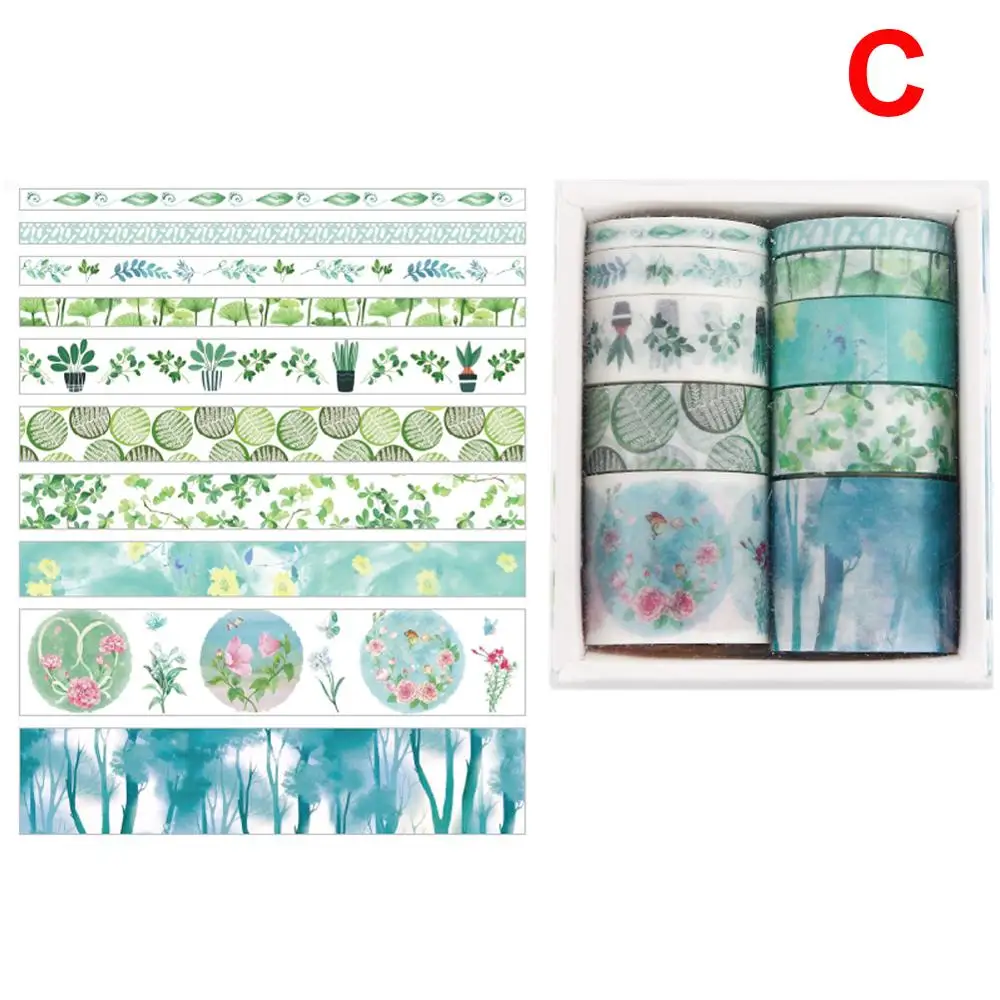 

Factory Price Tape Set of 10, Spring Flower Decorative Sticky Paper Tapes for DIY Craft, Gift Wrapping, Bullet Journal, Planner