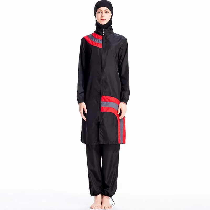 Мусульманская одежда для плавания Burkinis женский скромный лоскутный полный чехол