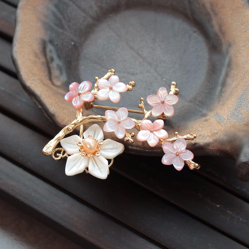 Розовая Цветочная Брошь с кисточкой позолоченные женские аксессуары броши в