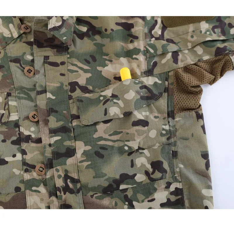 Army Fans Military Training Quick Dry Camouflage Tactical Uniform Tops Men Outdoor Hunting CS Shooting Riding Breathable Shirt images - 6