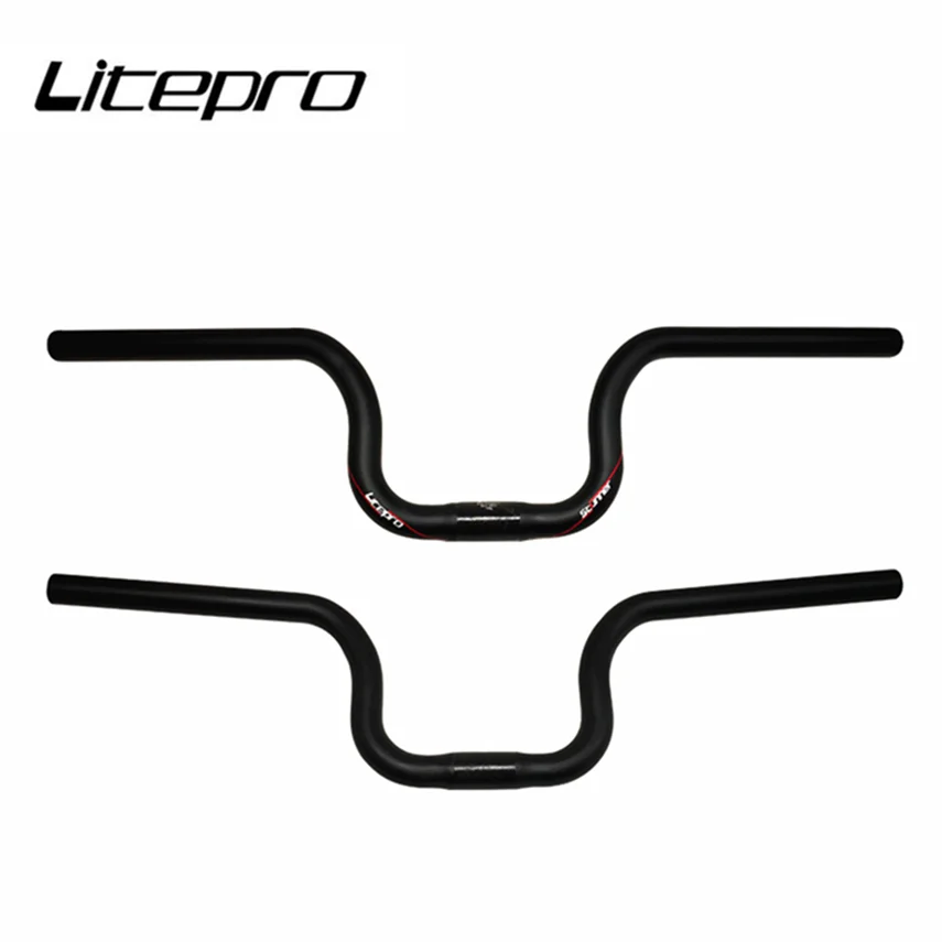 

Litepro Folding Bike Full Carbon Fiber Swallow Handlebar Bicycle 412 Handlebar 25.4*580mm For BROMPTON
