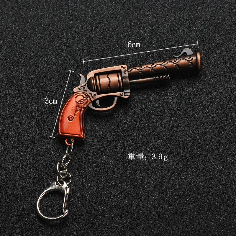 

Jedi Survival Key Chain Peripheral p92 Signal Pistol Revolver Weapon Model Pendant Key Ring PubgKey Chains CarHangingdrop