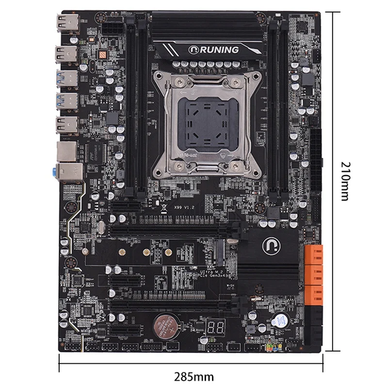 X99 Lga2011-3 материнская плата для Intel I7 E5-V3/E5-V4 4-канальный Ddr4 64G Ram Накопитель SSD с