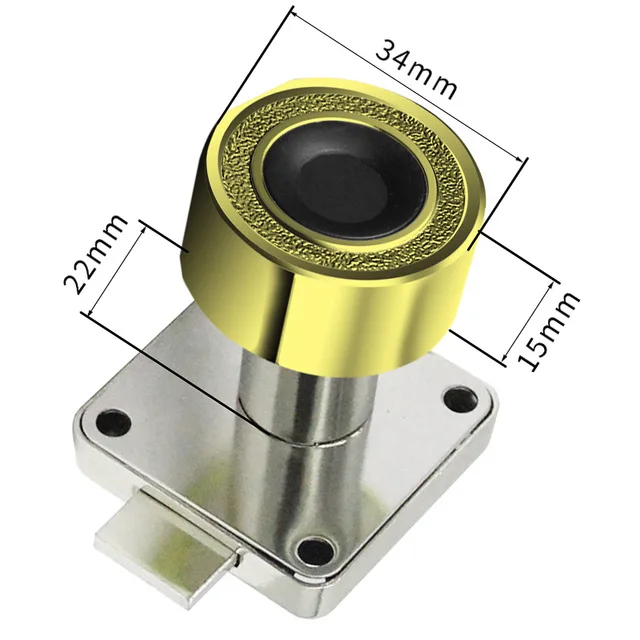 

Alloy Smart Fingerprint Lock Drawer Lock Wardrobe Cabinet Lock Electronic Lock Office 20 Fingerprints USB Charging