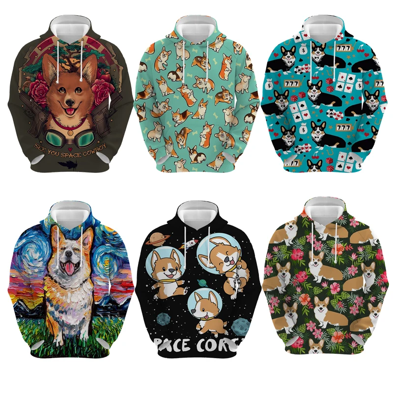 

Pet Dog Printed Hoodies Men 3d Hoodies Brand Sweatshirts Boy Jackets Pullover Tops Fashion Tracksuits Animal Streetwear Out Coat