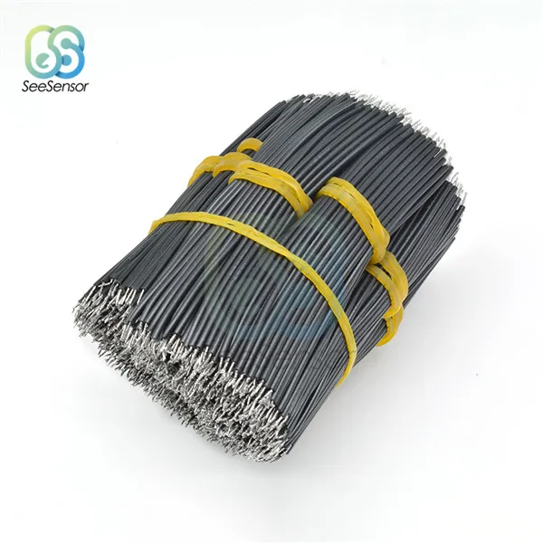 

100 шт./лот 24AWG 8 см Луженая макетная плата PCB припой кабель Fly Jumper Wire оловянные провода 1007-24AWG соединительный провод