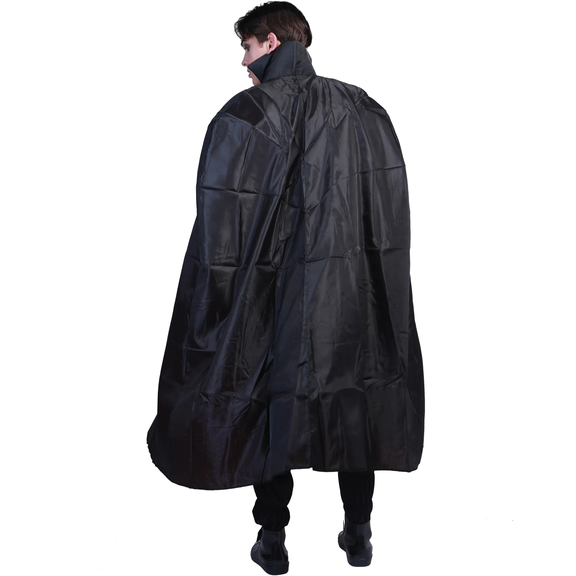 

SATCOPY Gothic Scary Halloween Carnival Party Costumes for Adult Vampire Cloak Cosplay Men Dracula Black Long Cape Party Outfit