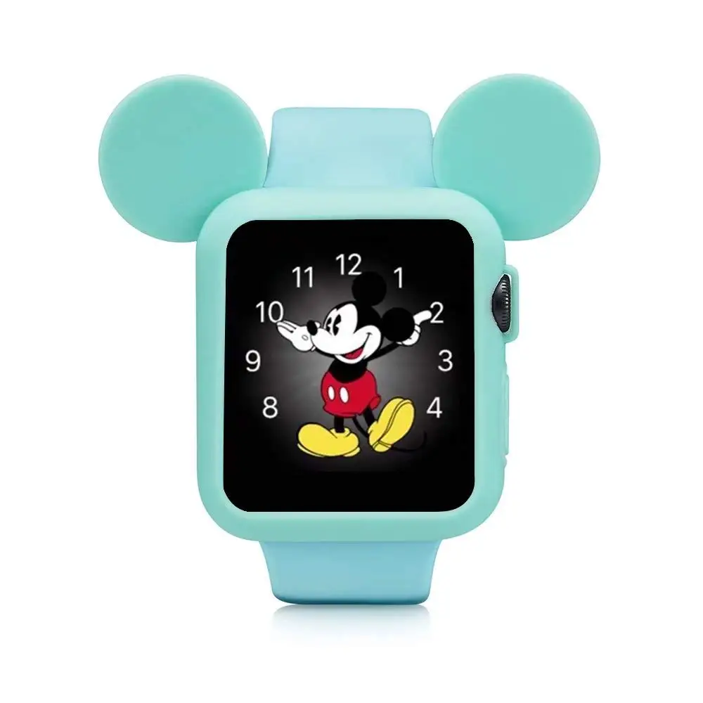 Прекрасный силиконовый чехол с Микки для Apple Watch, чехол серии 4 44/40 мм, Мягкий защитный чехол с рисунком для iWatch 3 2 1 38 мм 42 мм