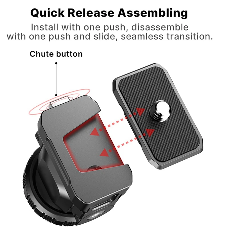 

Uurig 2Pcs R067 Universal Dslr Camera Monitor Mount Bracket Holder Adjustable Quick Release Plate for Nikon Canon Sony