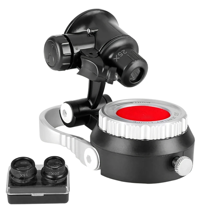 

Magnifier with LED Light Jeweler Optics Loupes Magnifying Glass Detachable Lens 10X 20X 25X Desktop Magnifier 649A
