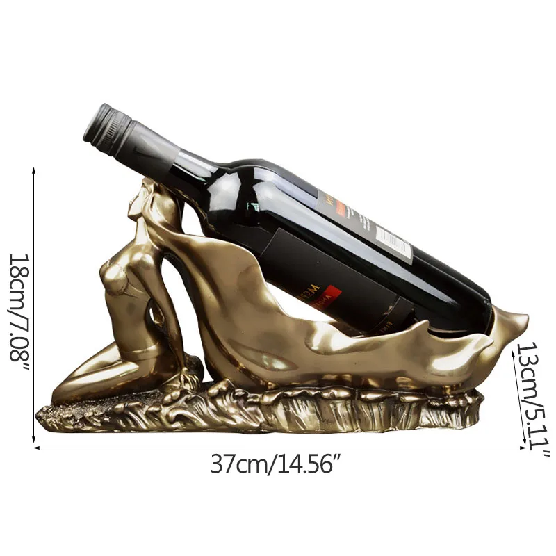 

European Sexy Lady Beauty Figure Statue Creative Resin Character Sculpture Wine Rack Ornament Home Decoration Accessories