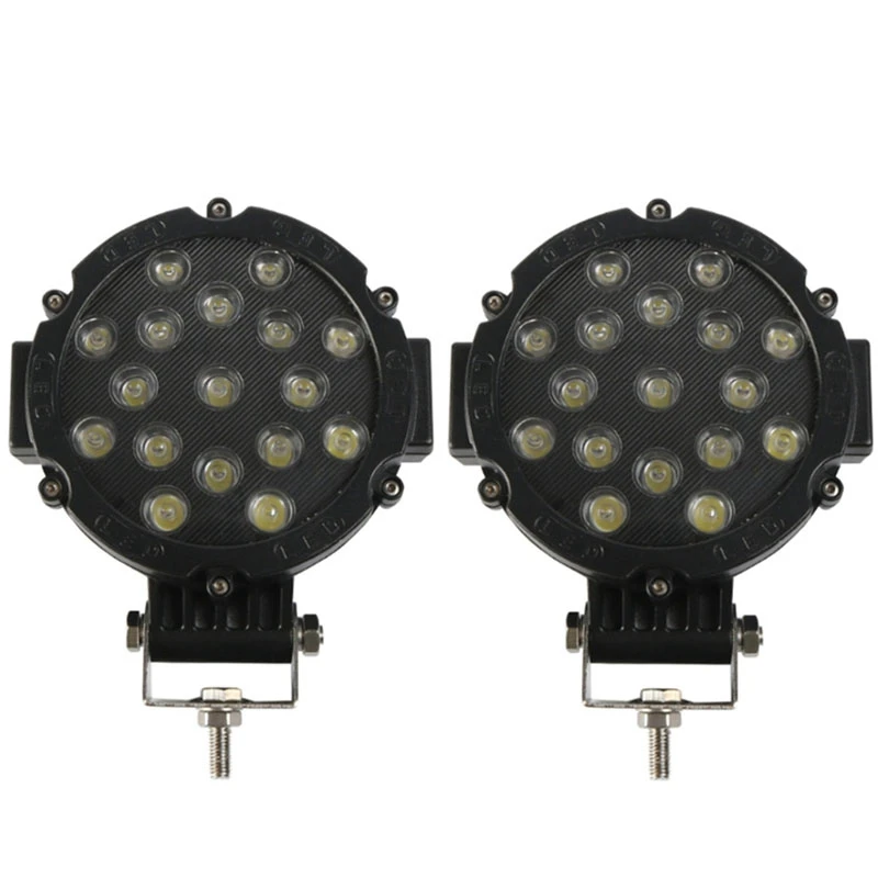 

2Pcs 7 Inch LED Offroad Pod Lights Bar 51W Spot Bumper Driving Headlight Fog Light for Off Road, Truck, ATV, SUV, Jeep