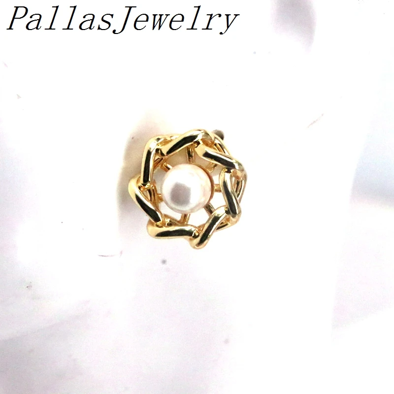 

5Pairs, New Arrive Fashion Imitation Pearl Stud Earrings For Women Gold Flower Vintage Earrings Luxury Jewelry