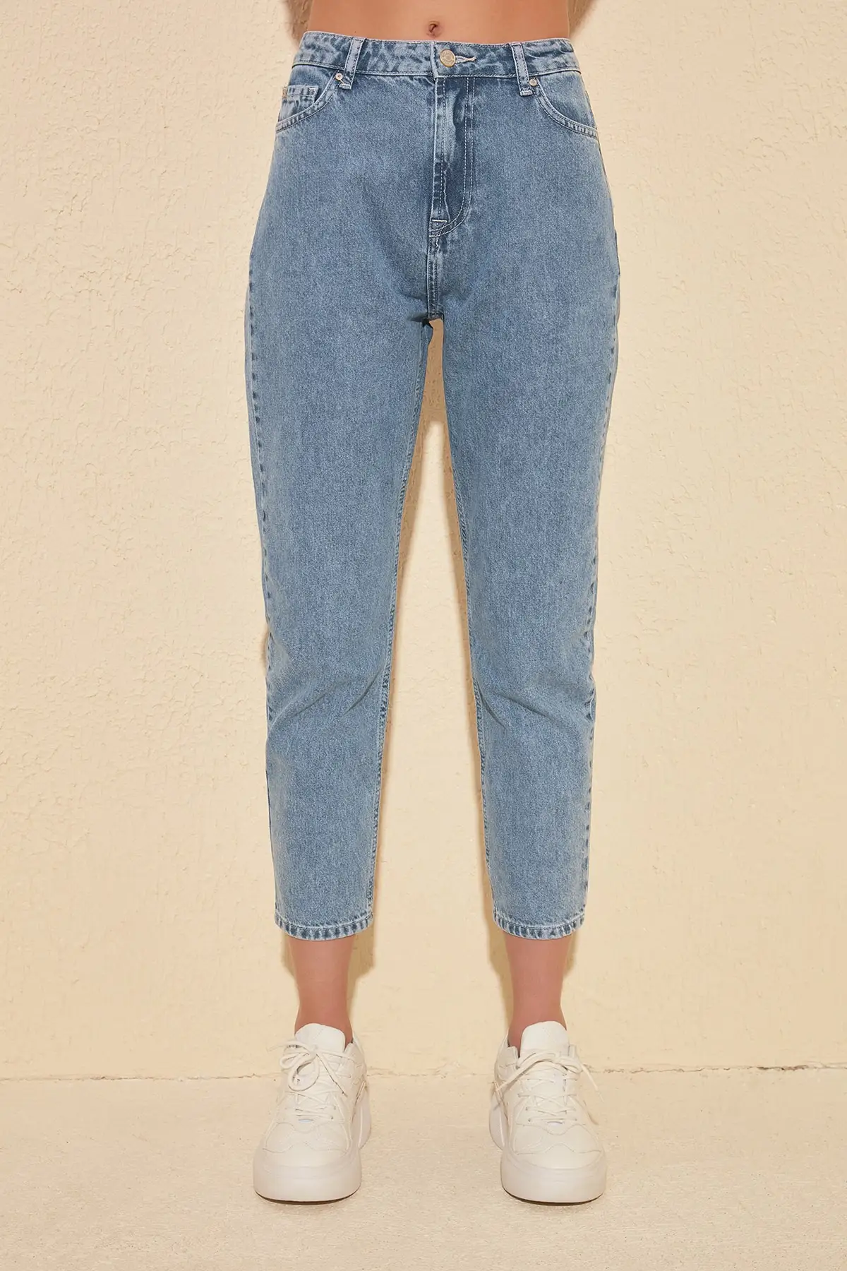 Trendyol женские высокие 2020 джинсы Bel Mom брюки TWOSS20JE0026| |