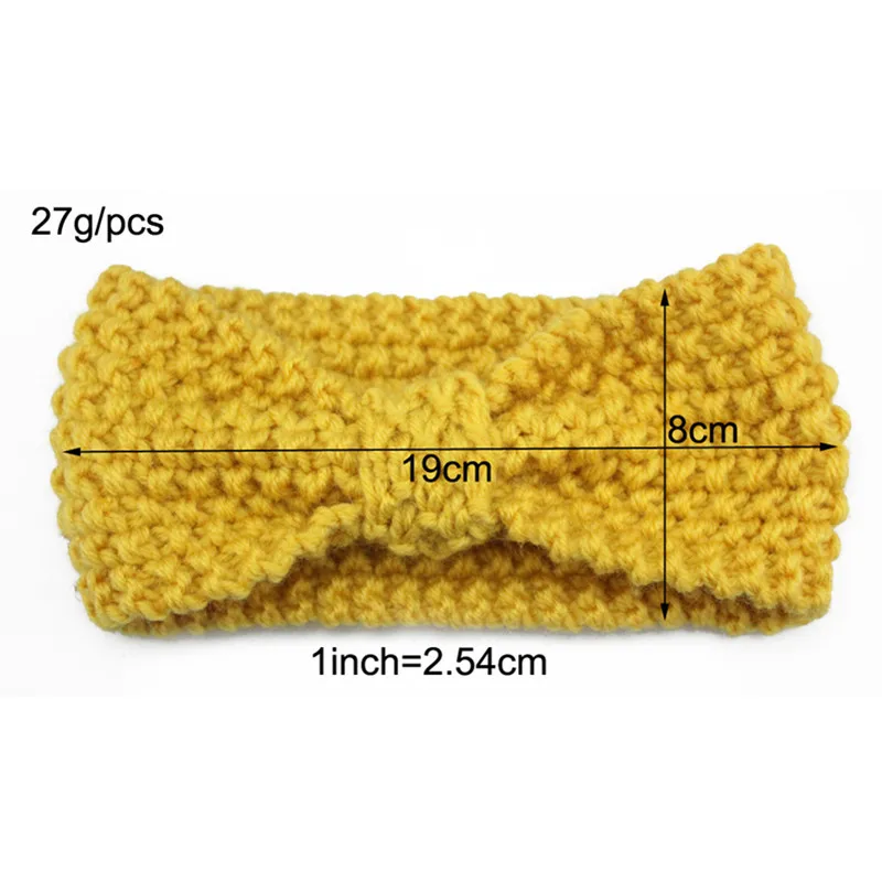 Модель 2019 аксессуары для волос детей зимняя вязаная крючком повязка на голову