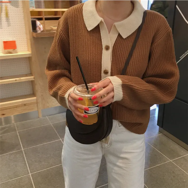 Свободный однотонный уникальный кардиган HziriP осень 2020 высококачественные