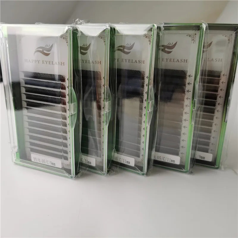 Y Стиль Толстые натуральные Индивидуальные ресницы YY цветущее наращивание