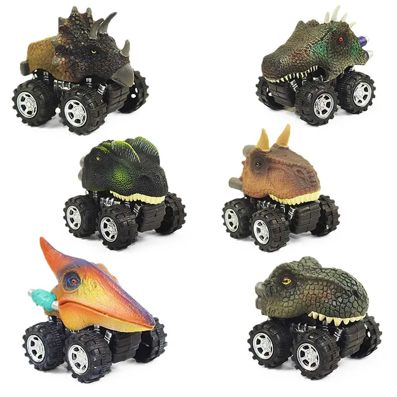 

Kids Pull Back Dinosaur Model Toys Baby Car Pull Back Car Dino Toy with Big Tire Wheel 3-14 Years Old Boy Girl Creative Gift