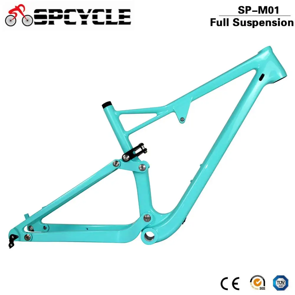 Spcycle T1000 углерода полностью подвесная рама 29er MTB горный велосипед из углеродного BSA 73 мм через Alxe 142*12 мм 15/17/19"