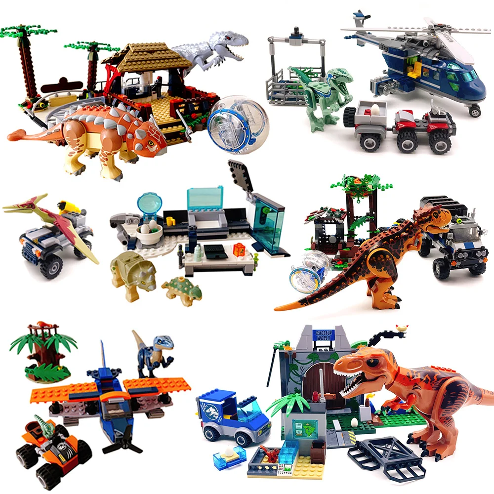 

2021 New Jurassic Parked World Dinosaur Tyrannosaurus Rex T. Rex Building Block Bricks Toy for Children Christmas Gifts 75941