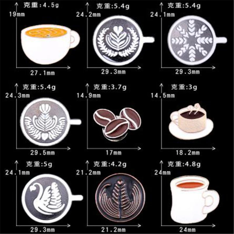 Металлическая брошь-капельница Barista аксессуар в стиле ретро для кофе машины