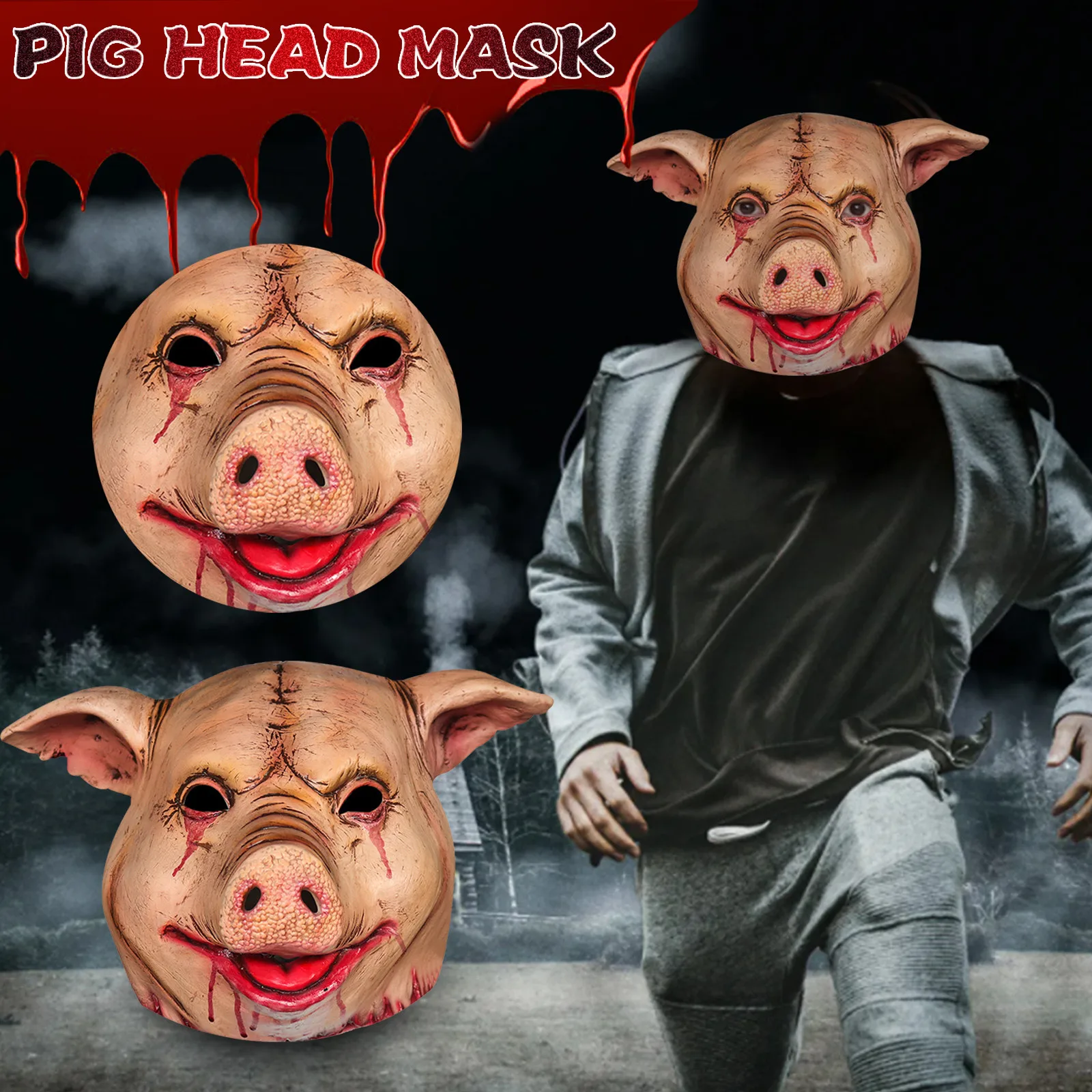 Страшная маска для вечевечерние НКИ на Хэллоуин косплей страшные животные