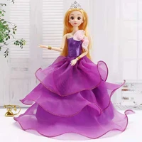 fashion purple princess wedding dress 16 bjd clothes for barbie clothes party gown outfits 16 bjd dolls accessories kid toys