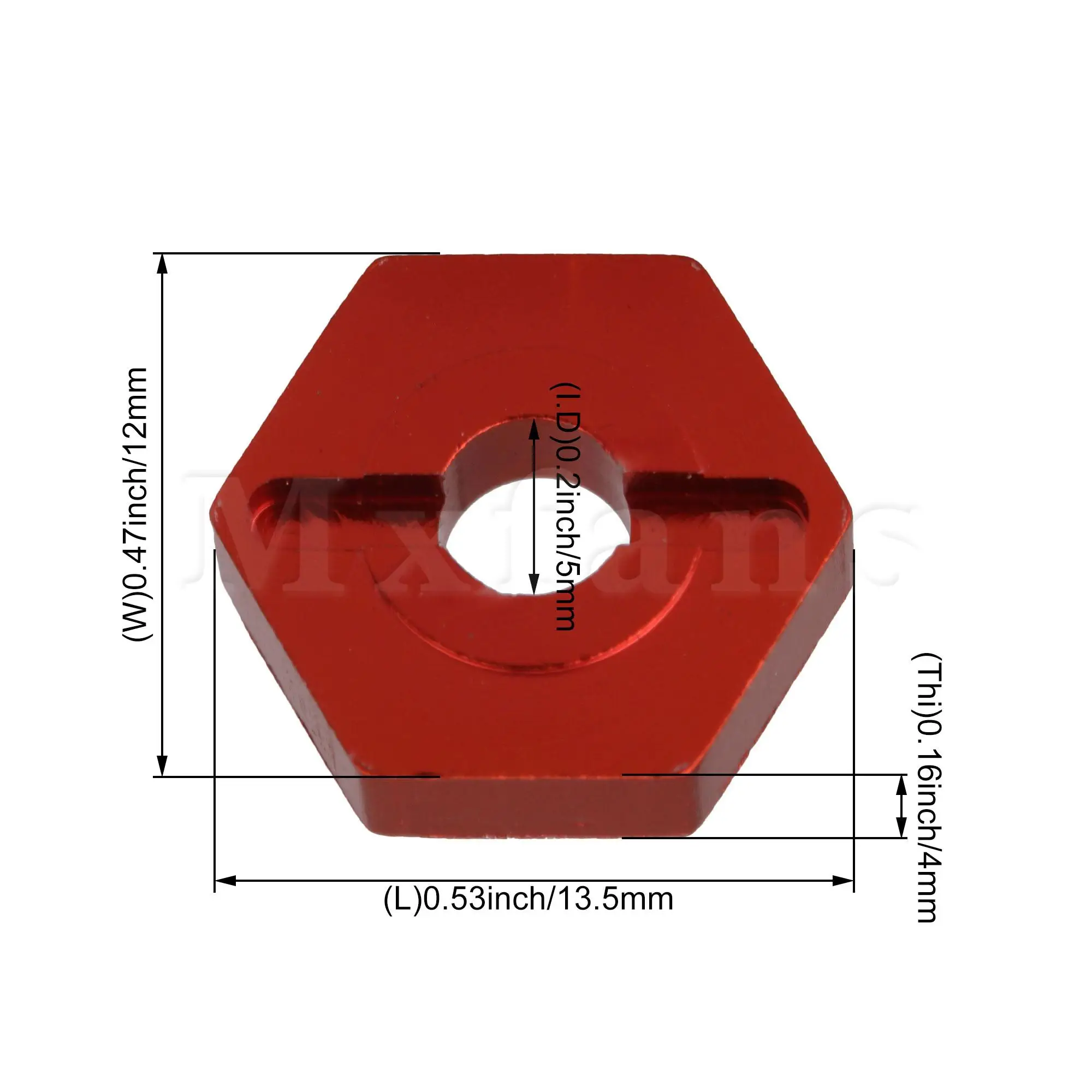 

4 Pieces Red RC 1:14 12mm Wheel Hex Mount replacement for WLtoys Car